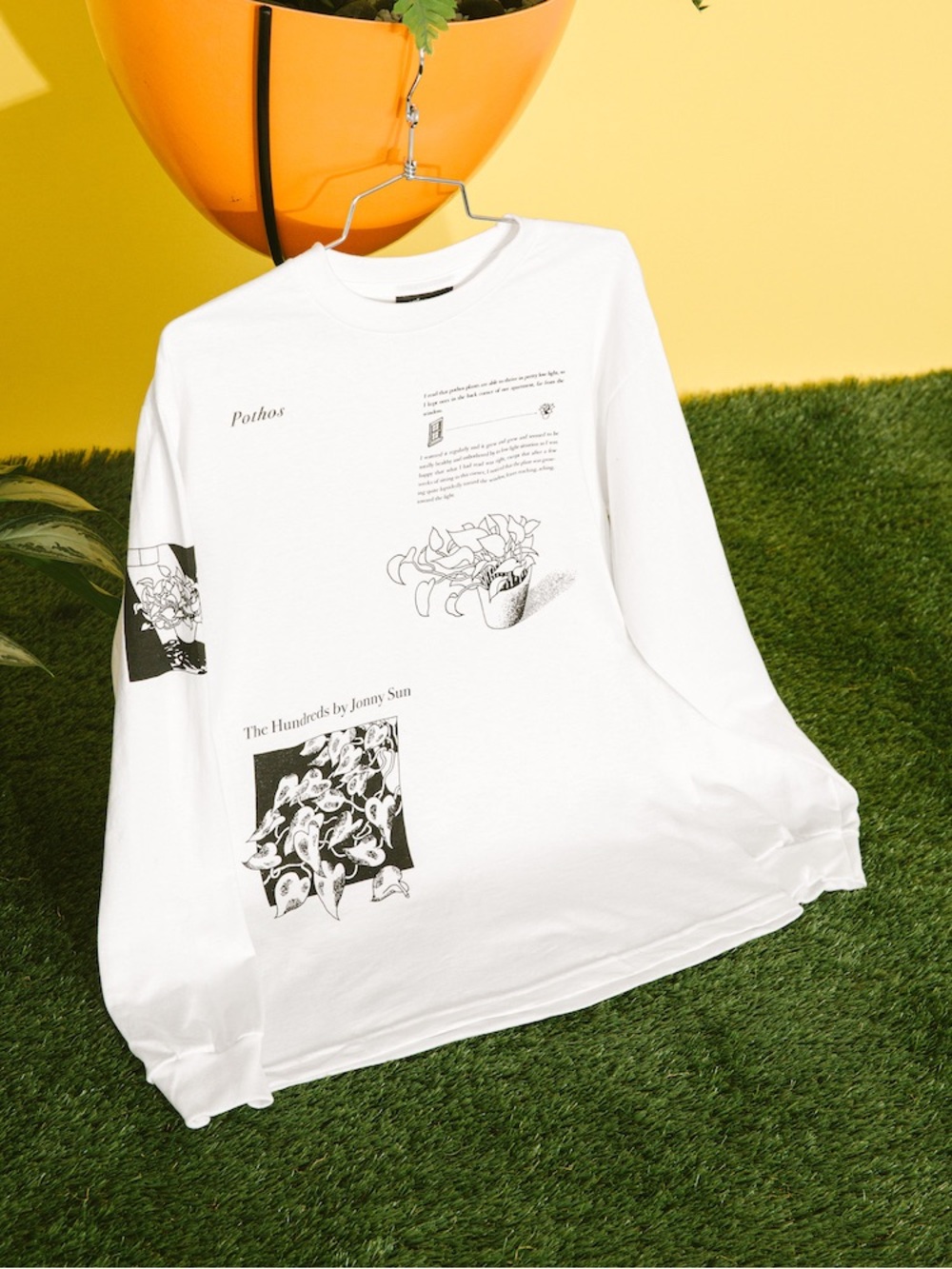 The Hundreds White Long Sleeve Graphic Tee